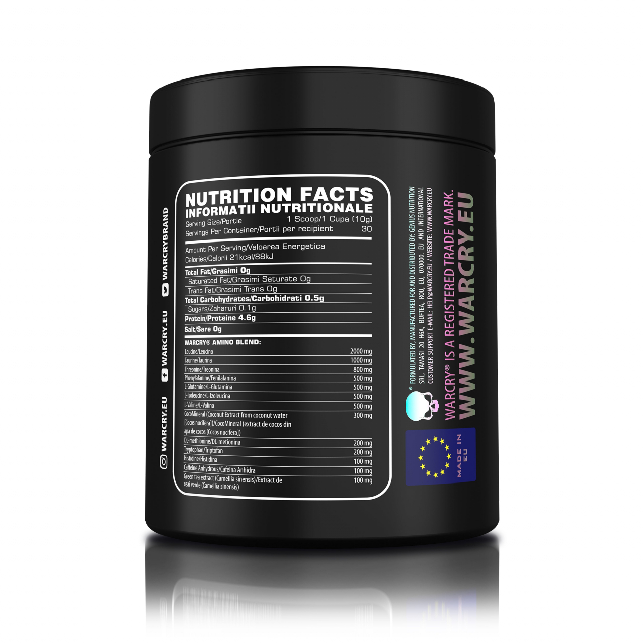 Saruri de hidratare + aminoacizi, Genius Nutrition, Warcry Aminorgy, 300 de grame, pudra [2]