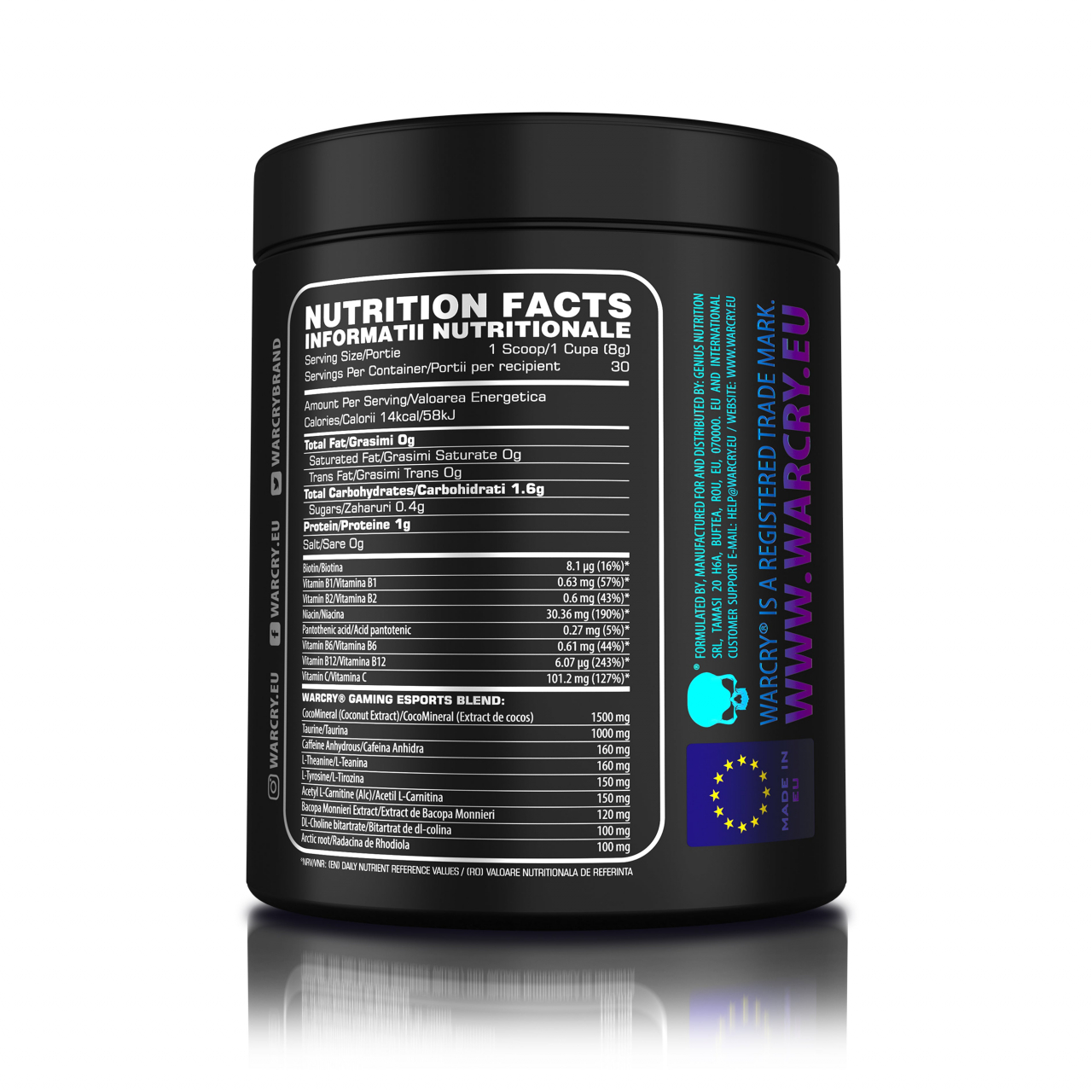 Pudra energizanta, Genius Nutrition, Warcry Gaming, 240 de grame, pudra [3]