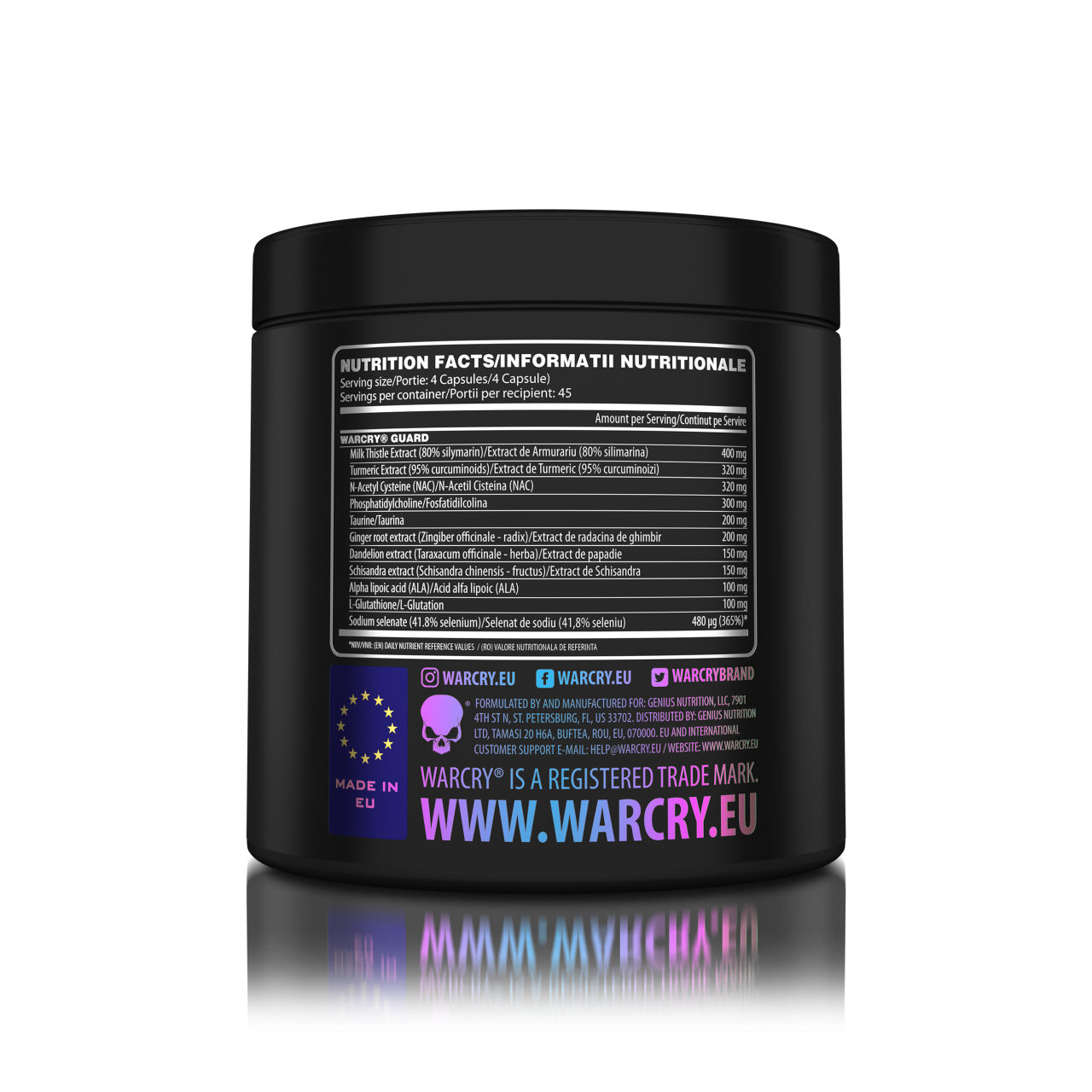 Supliment pentru sanatatea ficatului, Genius Nutrition, Warcry Guard, 180 de capsule [3]