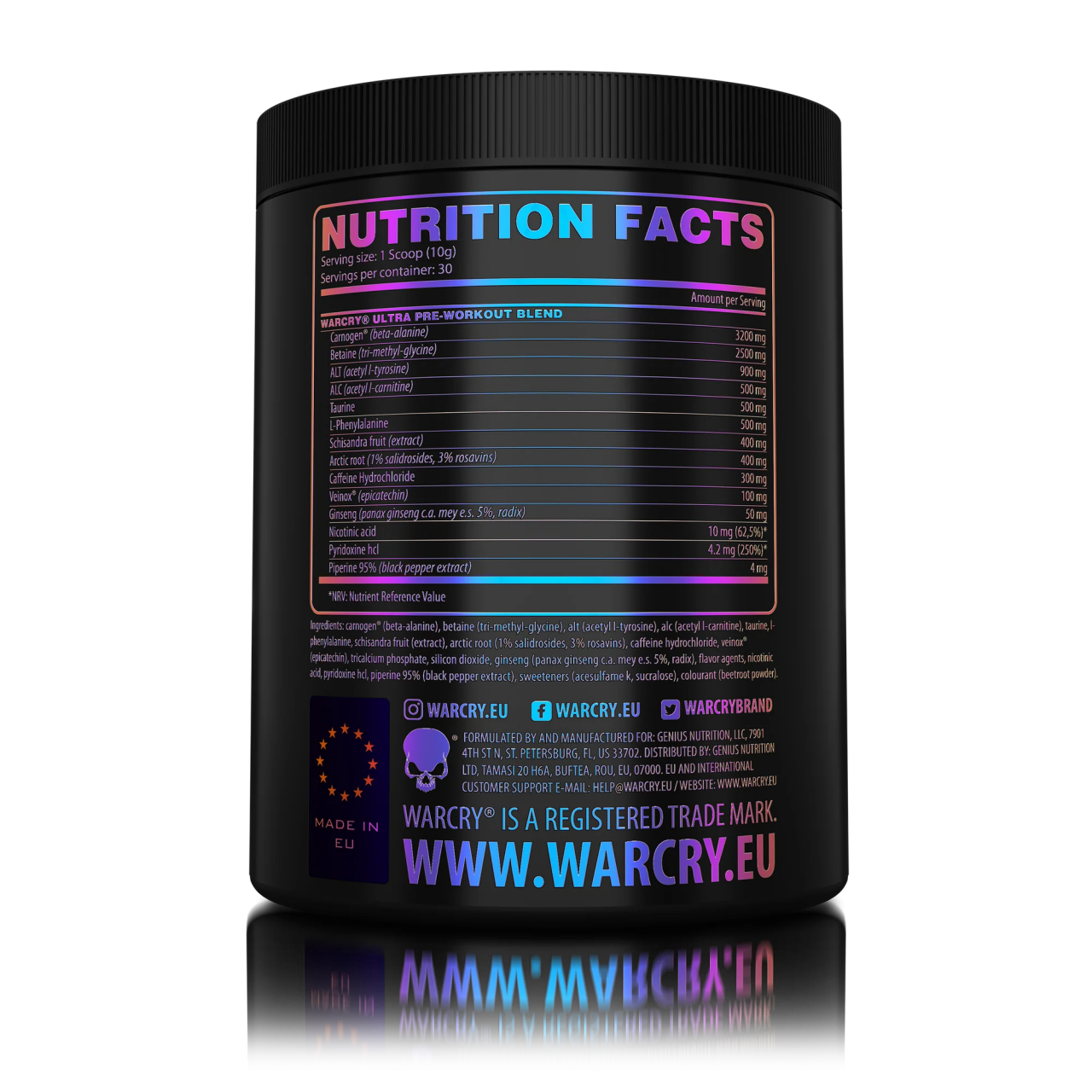 Pre-workout, Genius Nutrition, Warcry Ultra, 300 de grame, pudra [2]