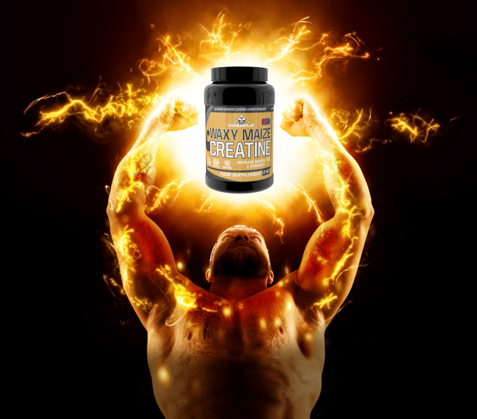 Creatina imbogatita cu carbohidrati, Vitabolic, Waxy Maize Creatine, 2kg, pudra [3]