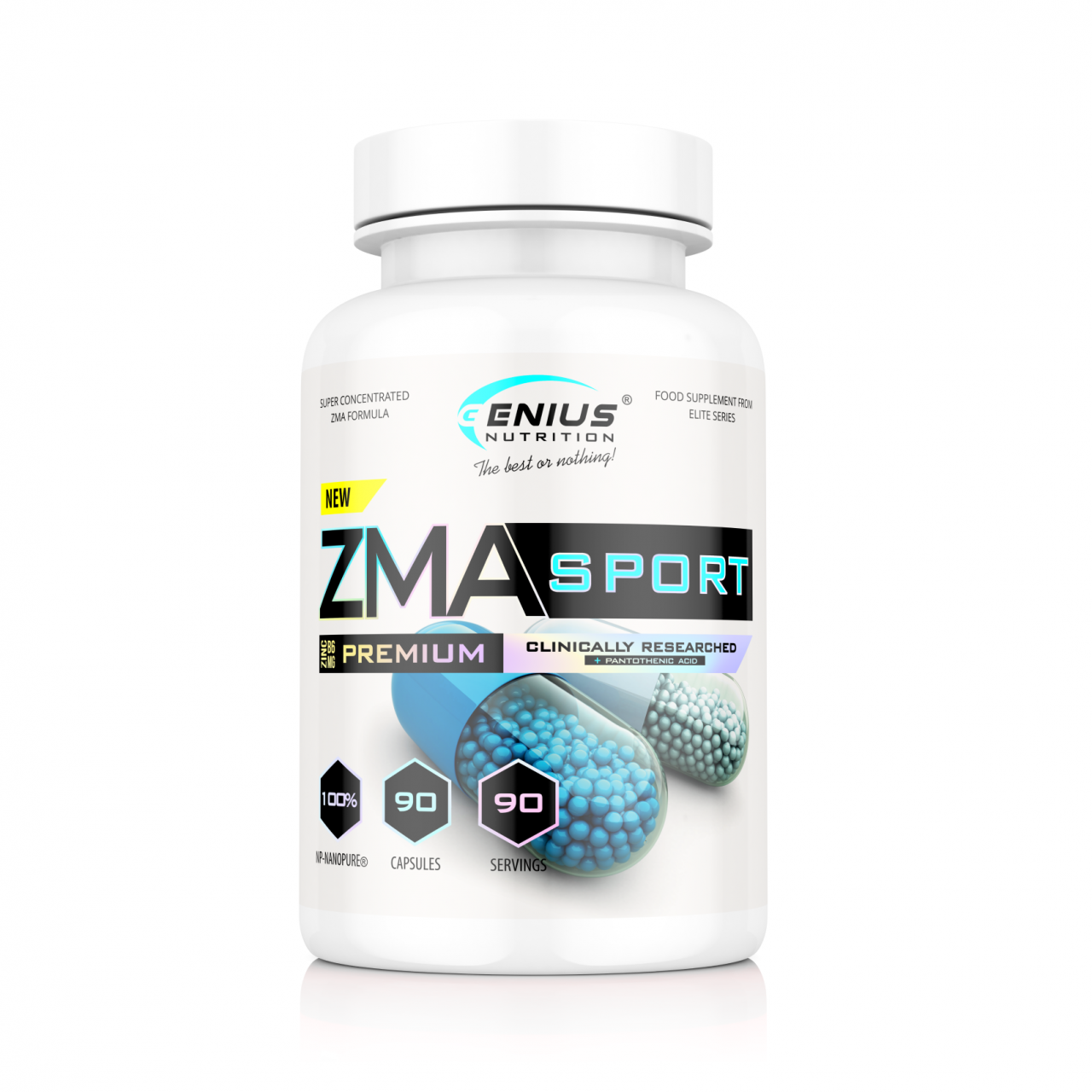 Zinc + Magneziu, Genius Nutrition, ZMA Sport, 90 de capsule [1]