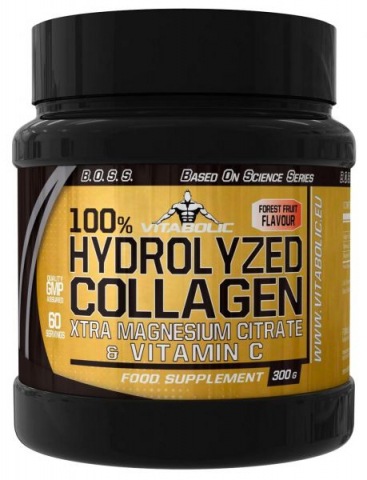 Sanatate articulatii - Colagen hidrolizat, Vitabolic, 100% Hydrolyzed Collagen, 300 de grame, pudra