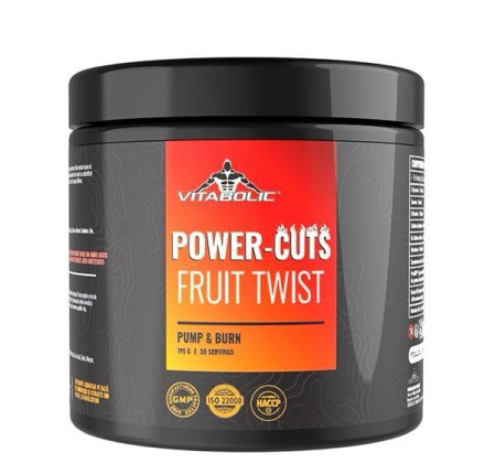 Arzatoare de grasimi - Pre-workout + arzator de grasimi, Vitabolic, Power-cuts, 195 de grame, pudra