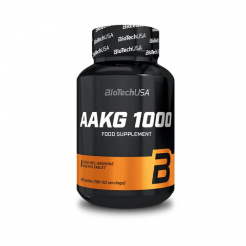 Arginina - Arginina, Biotech USA, AAKG 1000, 100 de tablete