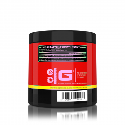 Arginina, Genius Nutrition, AKG, 180 de tablete [1]