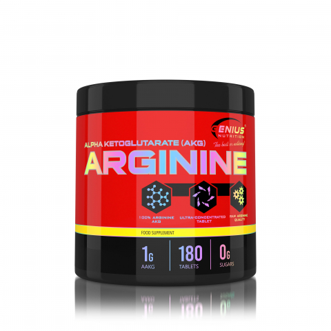 Arginina - Arginina, Genius Nutrition, AKG, 180 de tablete