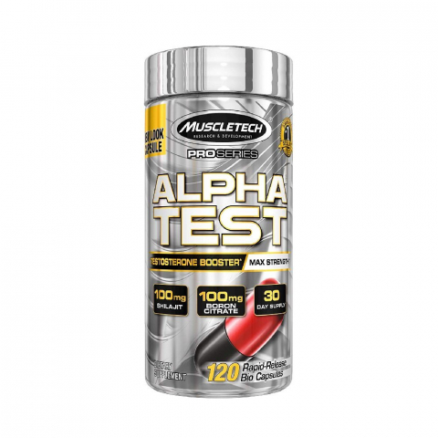 Stimulatoare hormonale - Stimulator hormonal, Muscletech, Alpha Test - Testosterone Booster, 120 de capsule