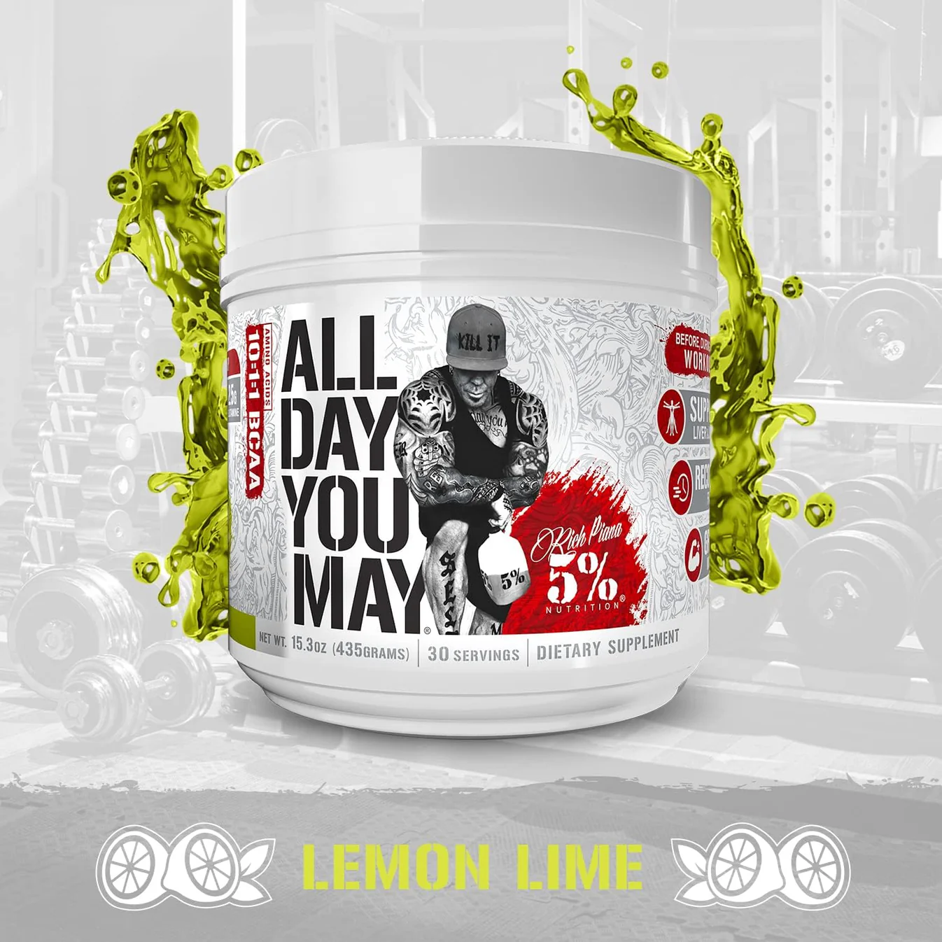 Aminoacizi - Aminoacizi, 5% Rich Piana, All Day You May, 465 de grame, pudra
