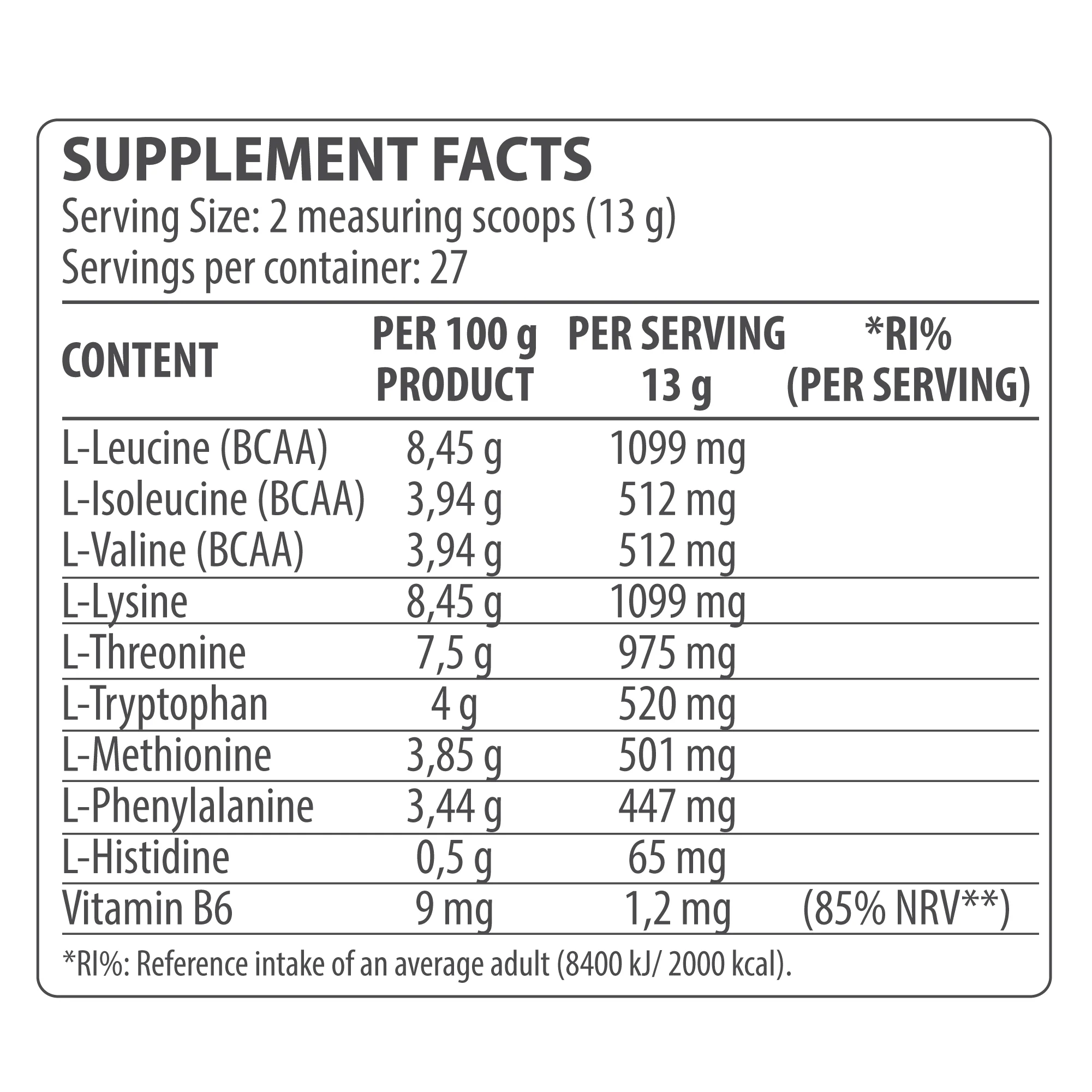 Aminoacizi esentiali, DY Nutrition, HIT EAA Amino Acid Complex, 360 de grame, pudra [1]