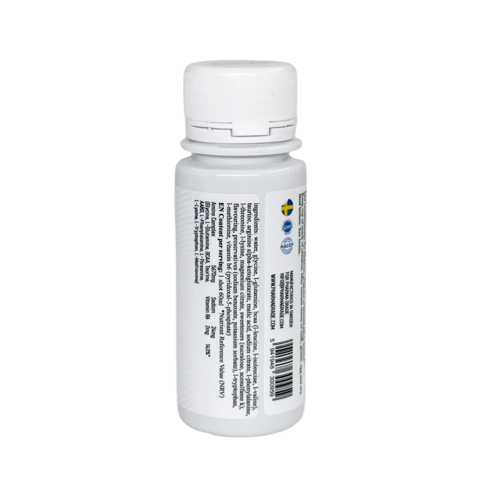 Aminoacizi esentiali EAA + Electroliti, Pharma Grade, Amino Flow EAA Comple + Hydration, Shot de 60ml [1]