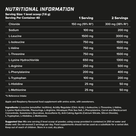 Aminoacizi esentiali pentru refacere, Xtend, EAA + Electrolytes, 296 de grame, pudra fara zahar [2]