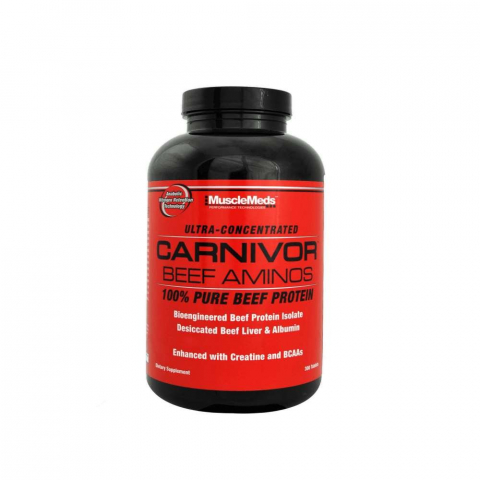Beta Alanina - Aminoacizi din vita, MuscleMeds, Carnivor Beef Aminos, 300 de tablete