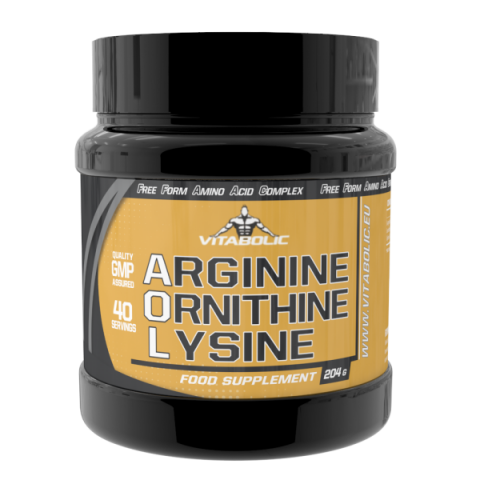 Pre-workout - Arginina + Ornitina + Lizina, Vitabolic,  204 grame, pudra