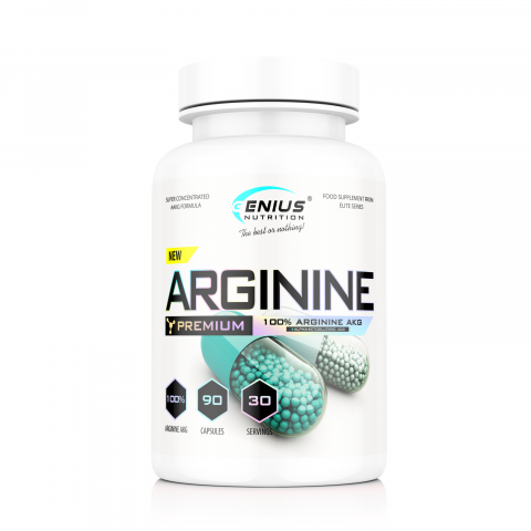 Arginina - Arginina, Genius Nutrition, Arginine AKG, 90 de capsule