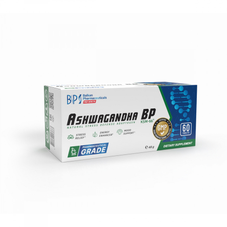 Ashwaganda - Ashwagandha, Balkan Pharmaceuticals, Ashwagandha BP KSM-66, 60 de tablete