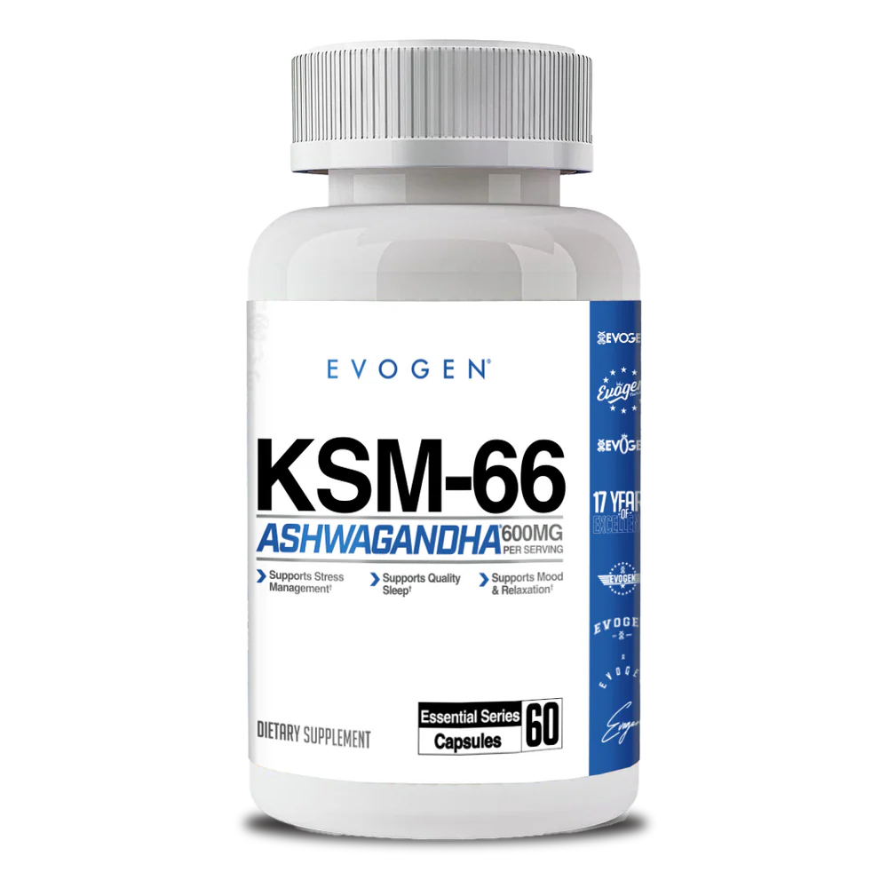 Ashwaganda - Ashwagandha, Evogen, KSM-66 Ashwagandha 600mg, 60 de capsule