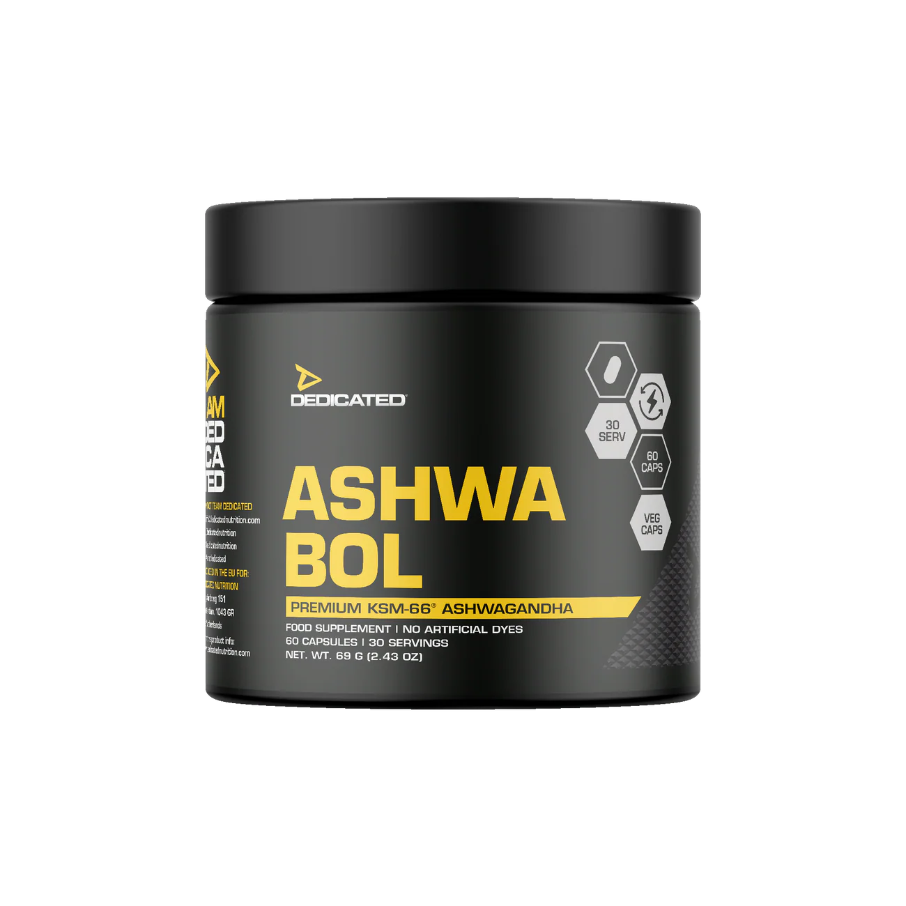 Somn si relaxare - Ashwagandha KSM-66 + Rhodiola rosea, Dedicated, AshwaBol, 60 de capsule