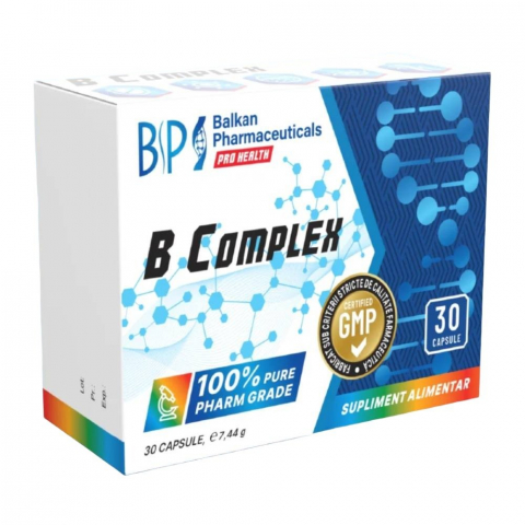 Sanatate generala - Complex de vitamina B, Balkan Pharmaceuticals, B Complex, 30 de capsule