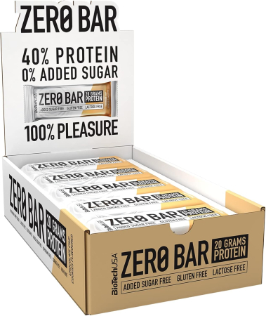 Gustari si bauturi proteice - Baton proteic, Biotech USA, Zero Bar, 50 de grame