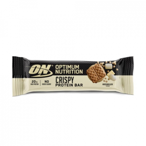Batoane proteice - Baton proteic crocant, Optimum Nutrition, Crispy Protein Bar, 20 de grame de proteina