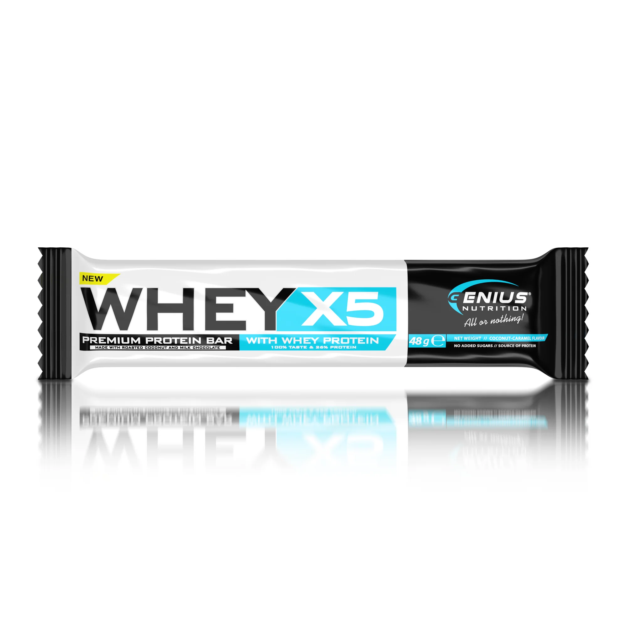 Batoane & Dulciuri Proteice - Baton proteic, Genius Nutrition, Whey-X5 Protein Bar, baton de 48 de grame