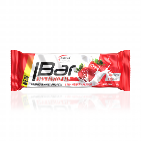 Gustari si bauturi proteice - Baton Proteic, Genius Nutrition, iBAR, 60 de grame