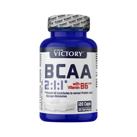 BCAA - Aminoacizi + Vitamina B6, Weider, Victory, BCAA 2:1:1, 120 de capsule