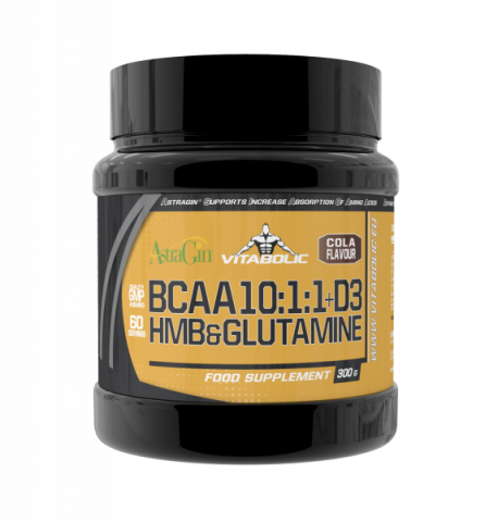 Aminoacizi + HMB, Vitabolic, BCAA 10:1:1 + D3 Glutamine + HMB, 300 de grame, pudra [3]