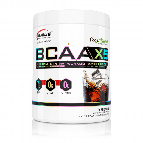 Aminoacizi - Aminoacizi, Genius Nutrition, BCAA-X5, 360 de grame, pudra