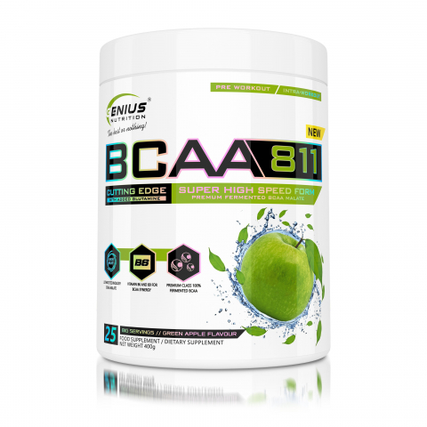 BCAA - Aminoacizi, Genius Nutrition, BCAA 8:1:1, 400 de grame, pudra