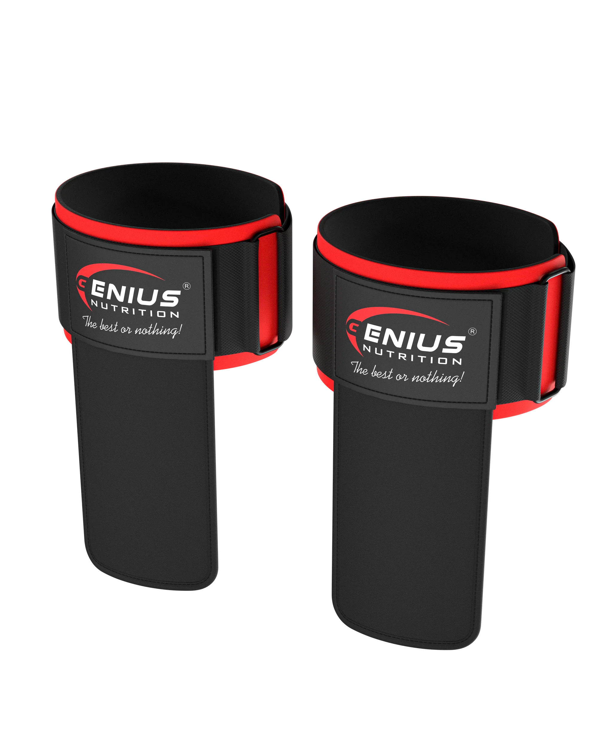 Chingi și fașe - Benzi incheieturi din neopren, Genius Nutrition, Grip Pads, Rosu/Negru