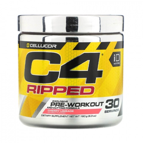 Cu cofeina - Pre-workout, Cellucor, C4 Ripped, 180 de grame, pudra
