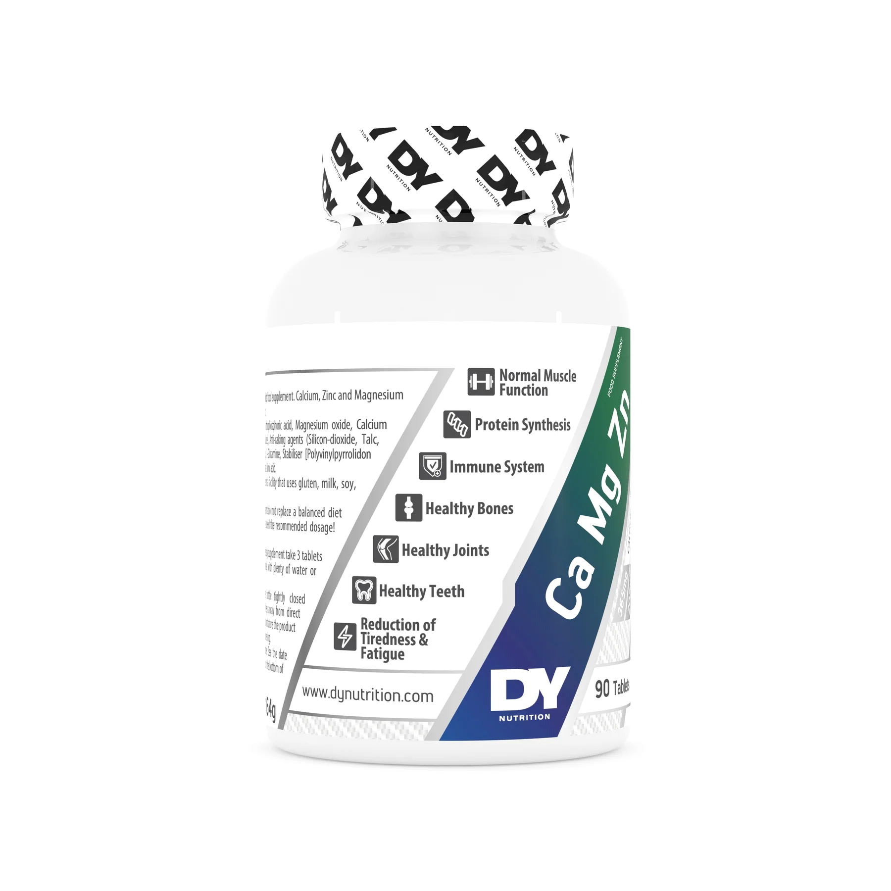 Calciu + Magneziu + Zinc, DY Nutrition, Ca Mg Zn, 90 de tablete [4]