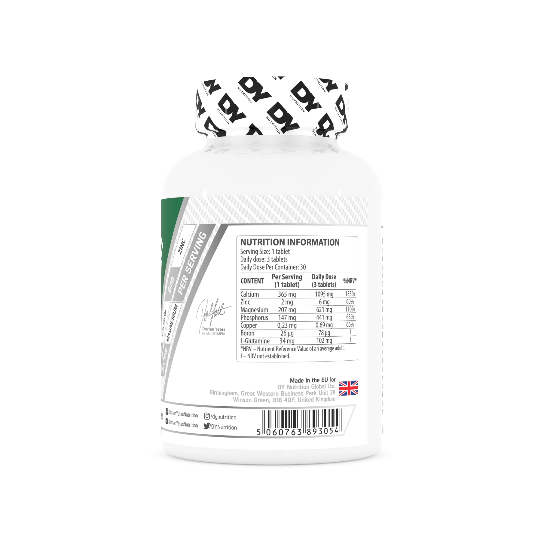 Calciu + Magneziu + Zinc, DY Nutrition, Ca Mg Zn, 90 de tablete [2]