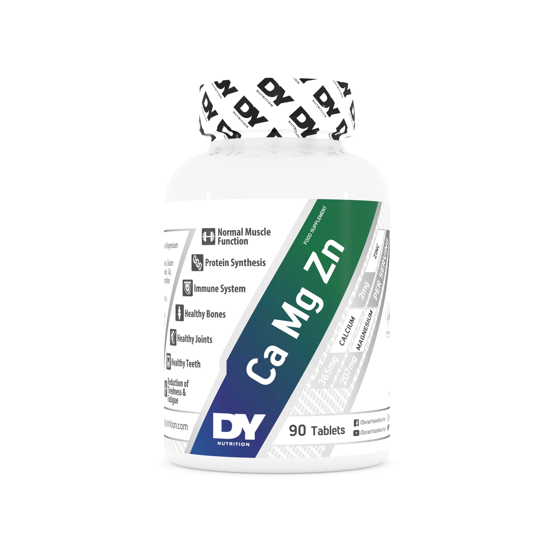 Sanatate generala - Calciu + Magneziu + Zinc, DY Nutrition, Ca Mg Zn, 90 de tablete