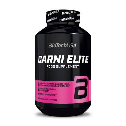 Carnitina - Carnitina, Biotech USA, Carni Elite, 90 de capsule