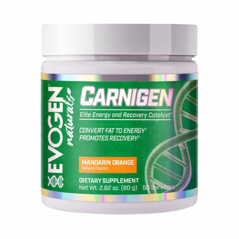 Carnitina - Blend de carnitina, Evogen, Carnigen Naturals, 80 de grame, pudra