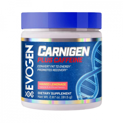 Carnitina - Arzator de grasimi pe baza de carnitina, Evogen, Carnigen Plus Caffeine, 81 de grame, pudra