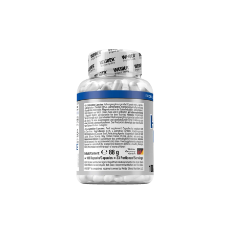 Carnitina, Weider, L-Carnitine, 100 de capsule [2]