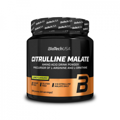 Aminoacizi - Citrulina, Biotech USA, Citrulline Malate, 300 de grame, pudra