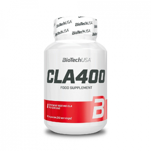 Arzatoare de grasimi - Acid linoleic conjugat, Biotech USA, CLA 400, 80 de capsule