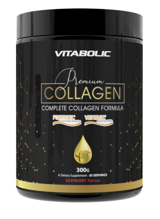 Longevitate - Colagen, Vitabolic, Premium Collagen Raspeberry, 300 de grame, pudra