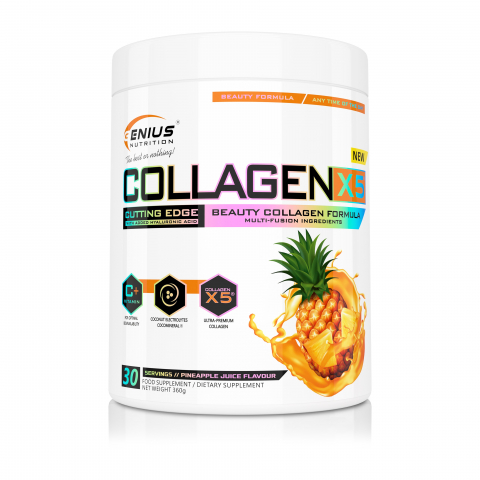 Sanatate articulatii - Colagen, Genius Nutrition, Collagen-X5, 360 de grame, pudra