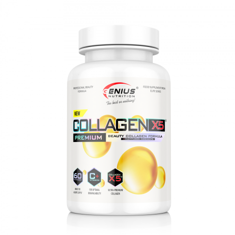 Sanatate articulatii - Colagen, Genius Nutrition, Collagen-X5, 60 de capsule