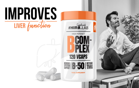 Complex de vitamin B, Hiro.Lab, B Complex, 120 de capsule [4]