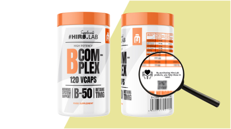 Complex de vitamin B, Hiro.Lab, B Complex, 120 de capsule [2]