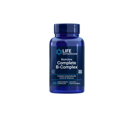 Energie si hidratare - Complex de Vitamina B, Life Extension, BioActive Complete B-Complex, 60 de capsule