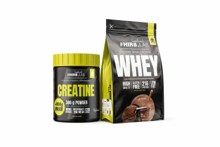 Creatina - Concentrat proteic + Creatina monohidrata, Hiro.Lab, Instant Whey Protein 750gr. + Creatine  Monohydrate 300gr.+100gr. FREE, pudra