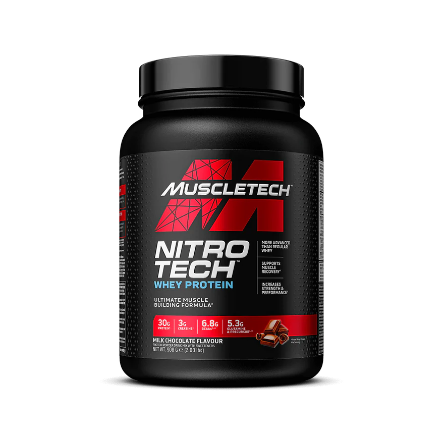 Nutritie sportiva - Concentrat proteic, MuscleTech, Nitro Tech Whey Protein, 908 grame, pudra proteica